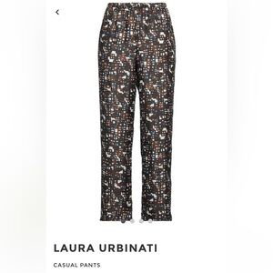 Laura Urbinatti Italian Silk Twill Palazzo Pants